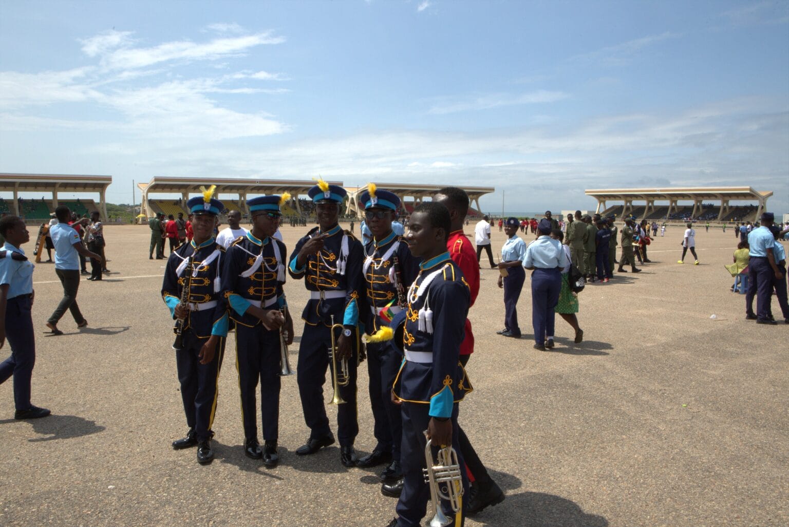 Brass band on Black Star Square, Accra, Ghana