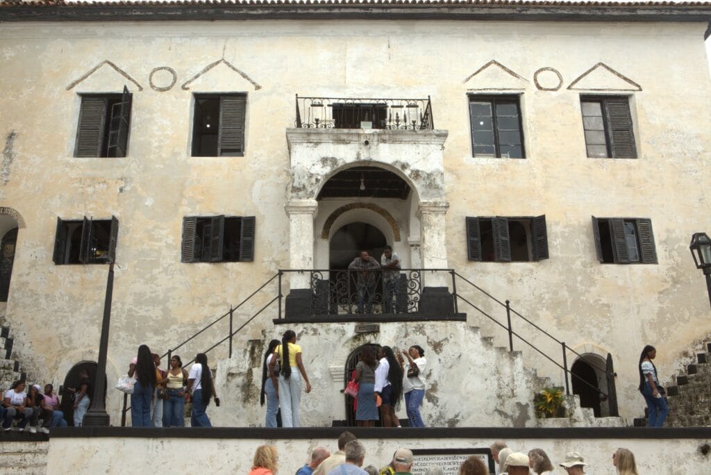 Cour interieure du chateau d Elmina, fort de la traite negriere au Ghana